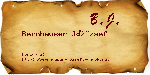 Bernhauser József névjegykártya